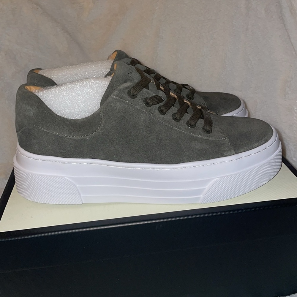 NWT J/SLIDES AMANDA Khaki Suede Sneaker - Picture 9 of 15